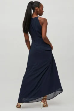 Vila Vestido largo fiesta Azul marino Outlet