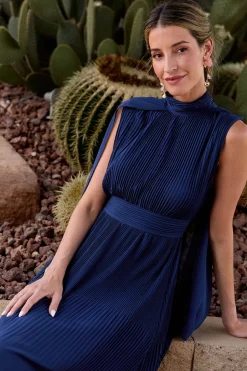 Polín Et Moi Vestido largo Liso Azul marino Best