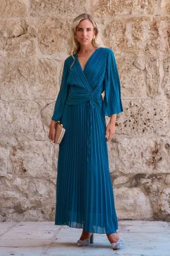 Polín Et Moi Vestido largo Nuria Azul Clearance