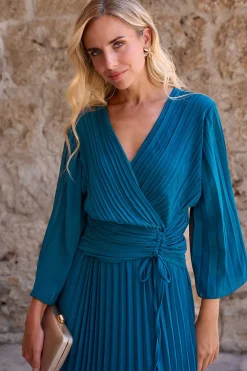 Polín Et Moi Vestido largo Nuria Azul Clearance