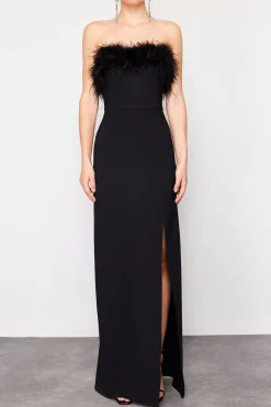 Trendyol Vestido largo palanbra de honor negro Hot