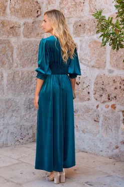 Polín Et Moi Vestido largo Tina Turquesa Outlet