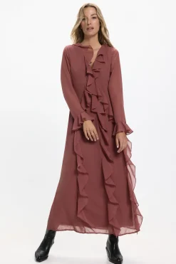 Vero Moda Vestido largo volantes Coral Best