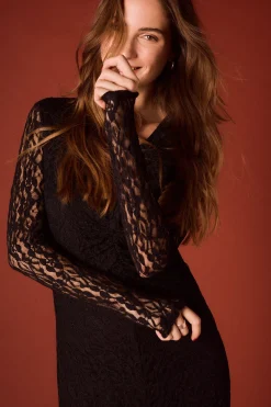 Slowlove Vestido lencero Negro Sale