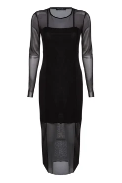 Trendyol Vestido midi ajustado negro Online