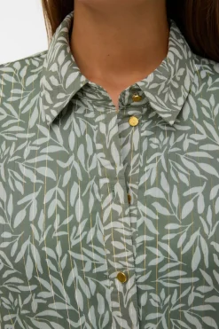 Vero Moda Vestido midi de gasa Verde Outlet