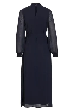 Vila Vestido midi de gasa Azul marino Clearance