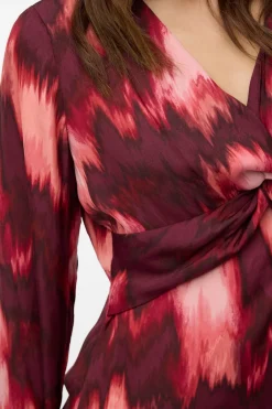 Vero Moda Vestido midi de manga larga Granate Best