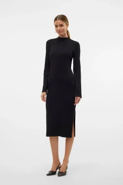 Vero Moda Vestido midi de punto Negro Outlet