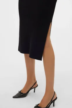 Vero Moda Vestido midi de punto Negro Outlet