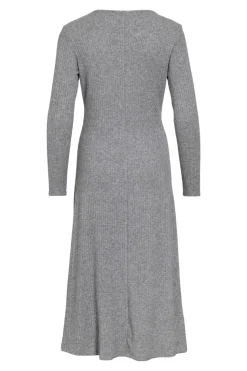 Vila Vestido midi de viscosa Gris Online