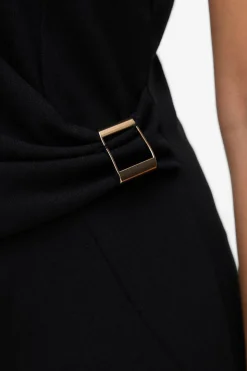 Vero Moda Vestido midi detalle hebilla Negro Best