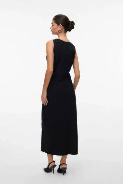 Vero Moda Vestido midi detalle hebilla Negro Best