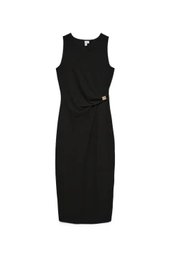 Vero Moda Vestido midi detalle hebilla Negro Best