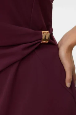 Vero Moda Vestido midi detalle hebilla Morado Online