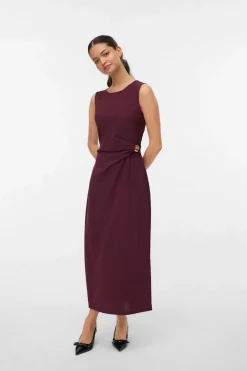 Vero Moda Vestido midi detalle hebilla Morado Online