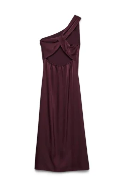 Vero Moda Vestido midi escote asimétrico Morado Online