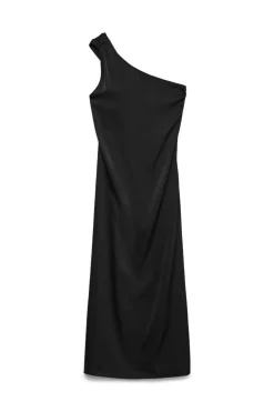 Vero Moda Vestido midi escote asimétrico Negro
