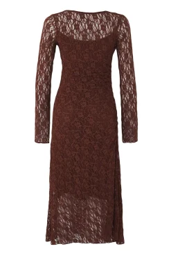 Trendyol Vestido midi espalda abierta marr&oacute;n Sale