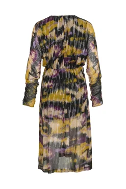 Vila Vestido midi estampado con lúrex Multicolor New
