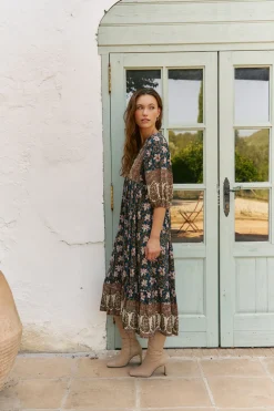 Jaase Vestido midi Eve estampado Nomade Multicolor Hot