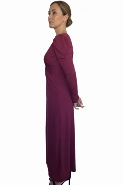 Cuplé Vestido midi punto Granate Hot