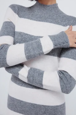 Springfield Vestido midi punto rayas kodak estampado Outlet