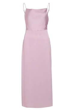 Vila Vestido midi satinado Lila Outlet
