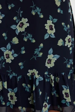 Trendyol Vestido mini volantes azul Sale