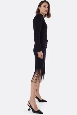 Cuplé Vestido nudo punto Negro New