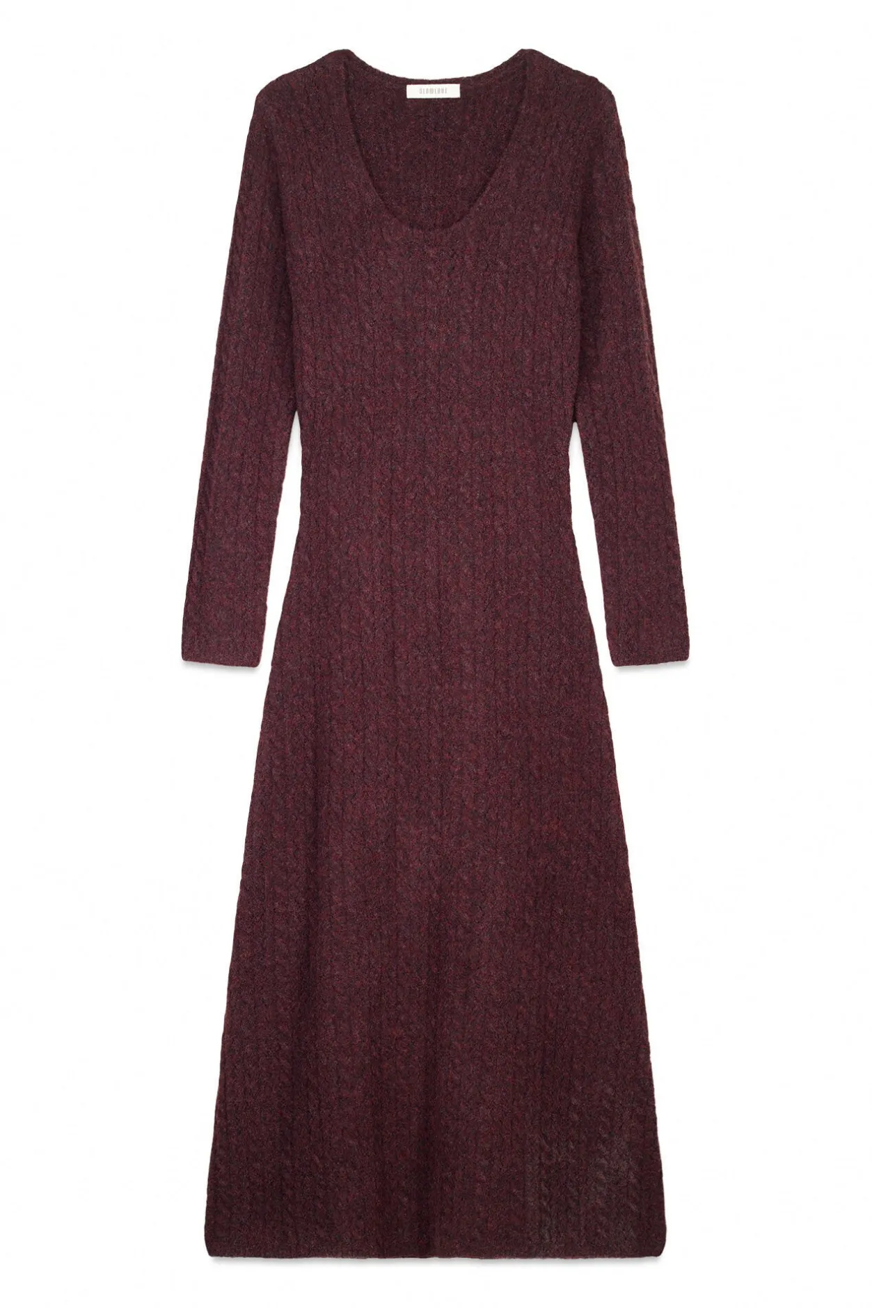 Slowlove Vestido punto aranés Granate Clearance