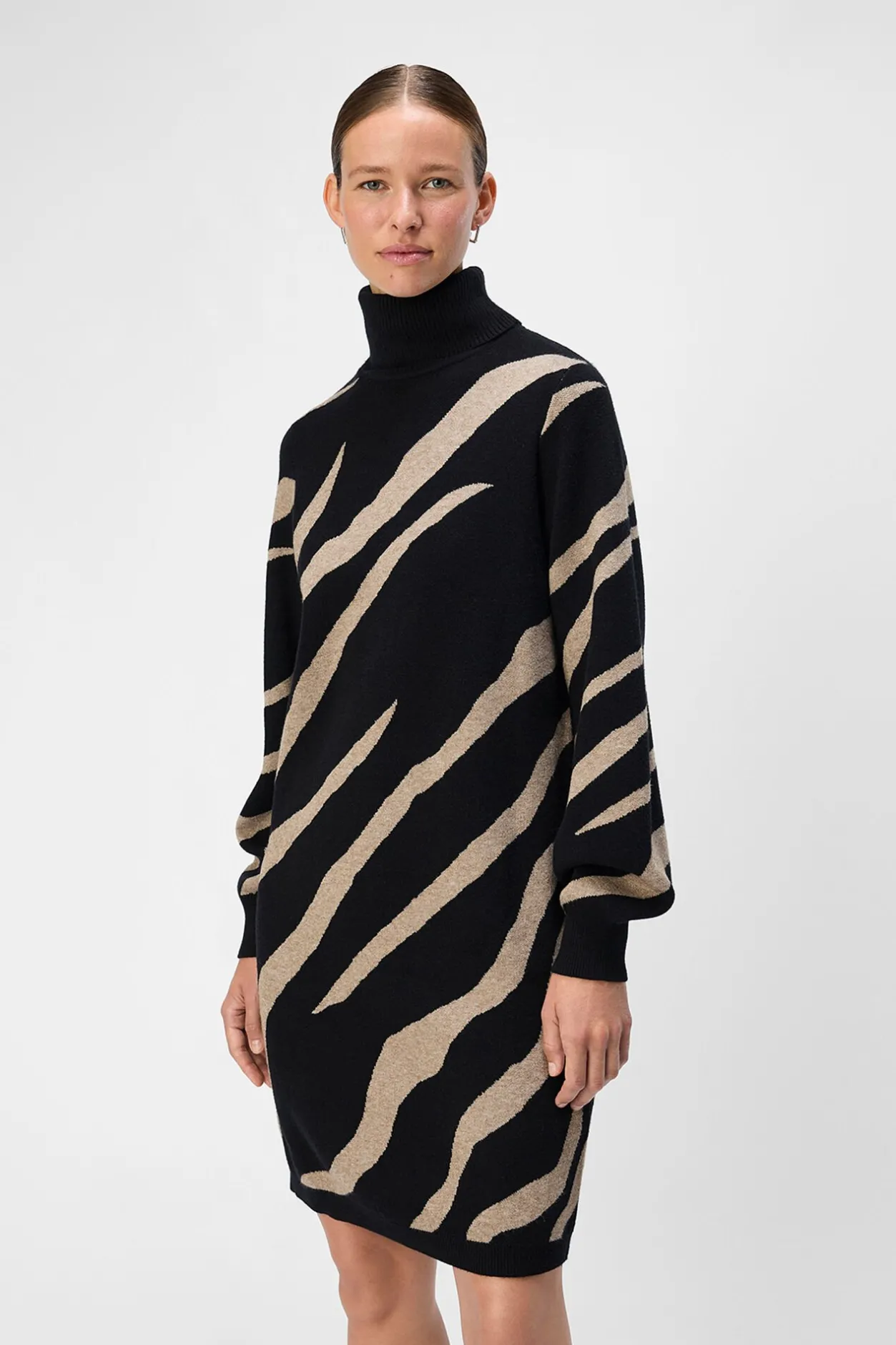 Object Vestido punto estampado Multicolor