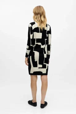 Object Vestido punto estampado Estampado blanco Online