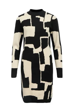 Object Vestido punto estampado Estampado blanco Online