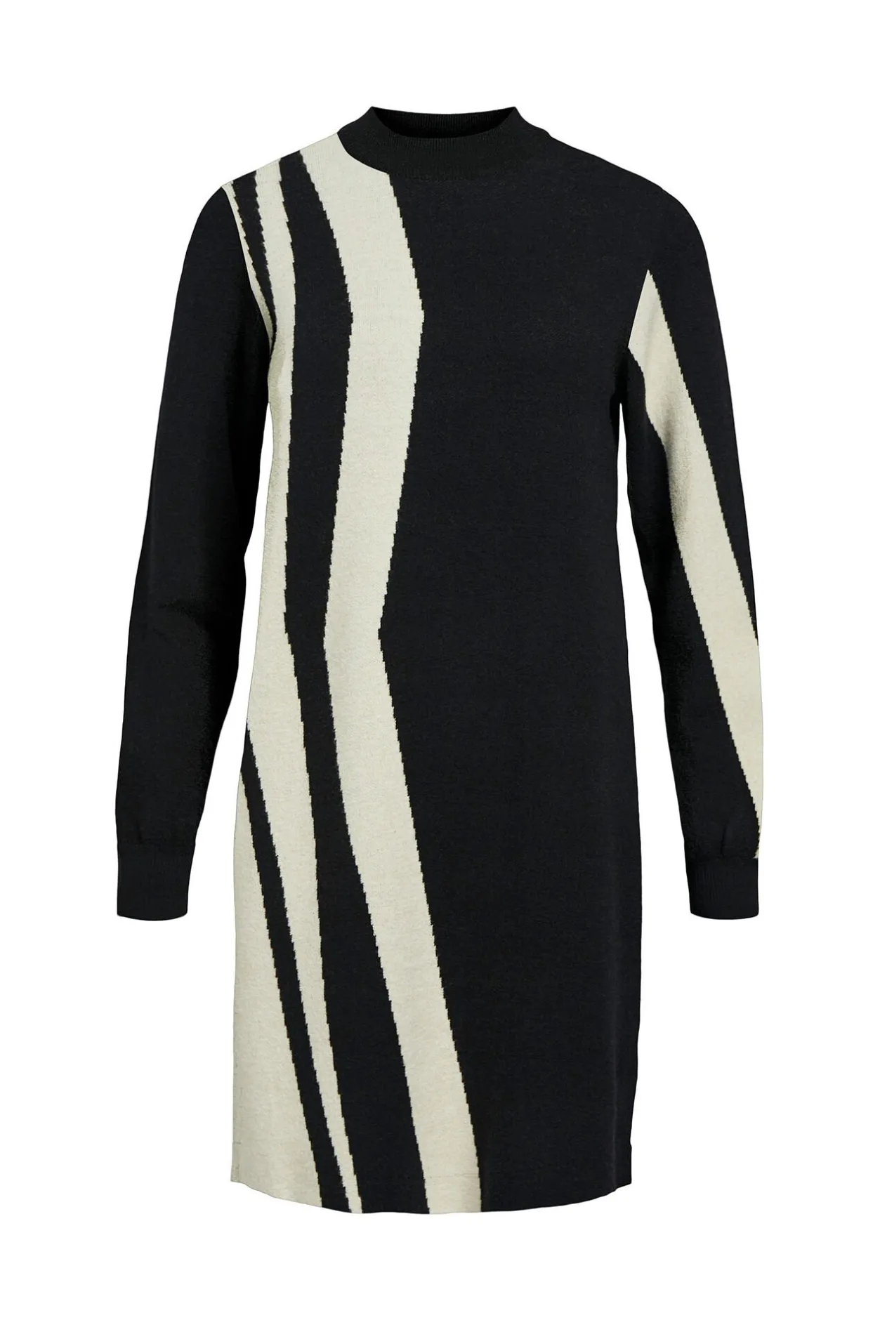 Object Vestido punto estampado Negro Outlet