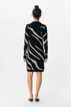 Object Vestido punto estampado Multicolor Discount