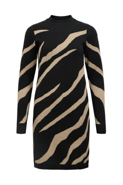 Object Vestido punto estampado Multicolor Discount