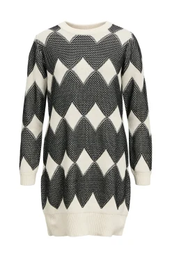 Object Vestido punto estampado Blanco