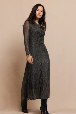 Slowlove Vestido punto estampado frunce Estampado gris Outlet