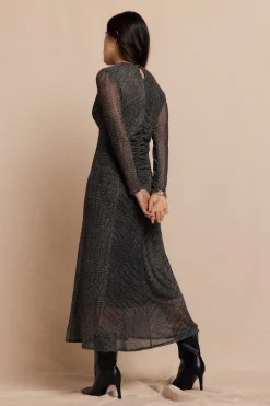 Slowlove Vestido punto estampado frunce Estampado gris Outlet