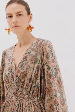 Cortefiel Vestido terciopelo estampado Multicolor Sale