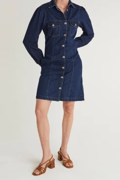 Pepe Jeans Vestido vaquero corto de manga larga azul Online