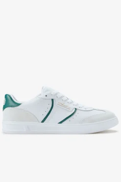 Fred Perry Zapatilla B4 embossed leather/suede Blanco Discount