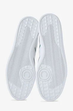 Fred Perry Zapatilla B4 embossed leather/suede Blanco Discount