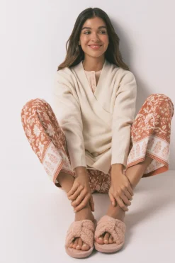 Women'secret Zapatilla casa borreguito rosa Hot