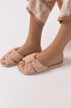 Women'secret Zapatilla casa borreguito rosa Hot