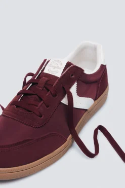 Springfield Zapatilla estilo retro burdeos New