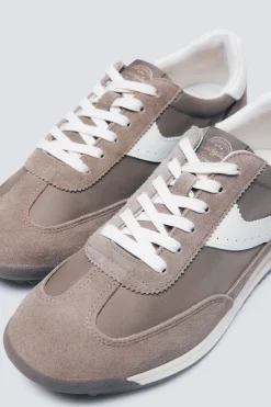 Springfield Zapatilla piel estilo retro marr&oacute;n Sale