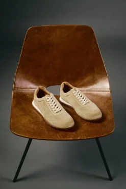 OOTO Zapatilla piel serraje Camel New