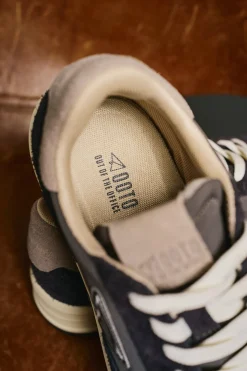 OOTO Zapatilla piel y tejido Gris Outlet